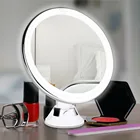 Зеркало для макияжа с 10-кратным увеличением и светодиодной подсветкой, 14 светодиодов