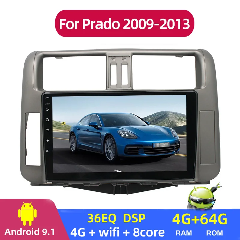 Автомобиль радио мультимедиа плеер 36EQ DSP для Toyota Prado 2009 2010 2011 2012 2013 Android навигации