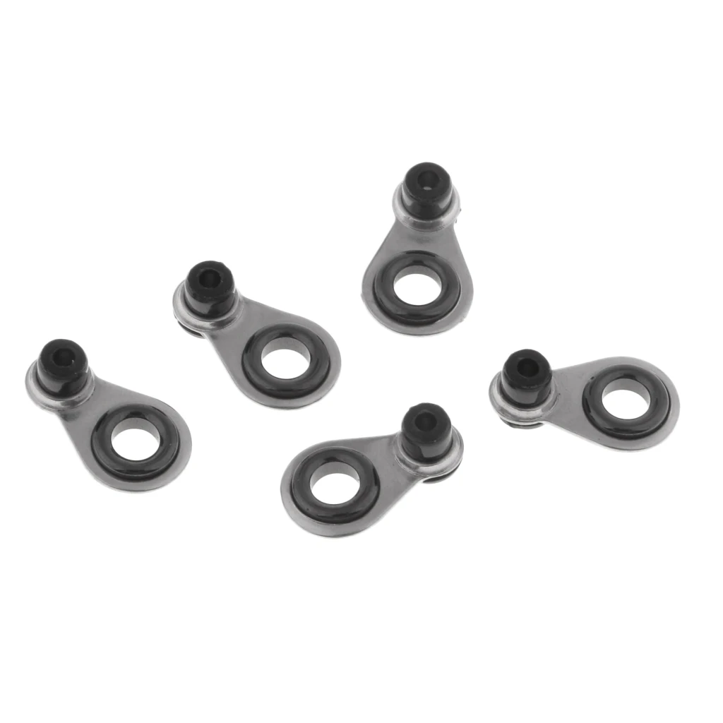 

5pcs Casting Fishing Rod Guides Tip Rings Pole Repair Kit DIY Rod Building Stainless Steel Frame Ceramic Ring