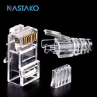 NASTAKO Cat6 RJ45 разъем UTP кабель Ethernet Jack 8P8C сеть CAT 6 Модульные вилки с 6,5 мм RJ45 шапки оптовая продажа