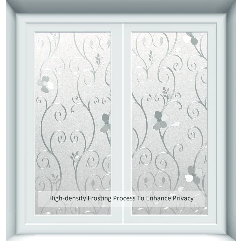 Антистатическая самоклеящаяся оконная пленка 1/2 метров на окно наклейки без клея