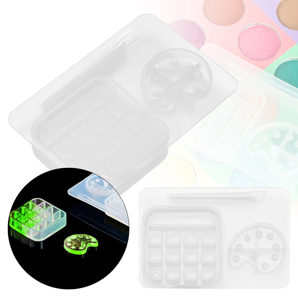 1 шт. Мини Кисть для пигмента силиконовая форма палитра смолы лоток краски