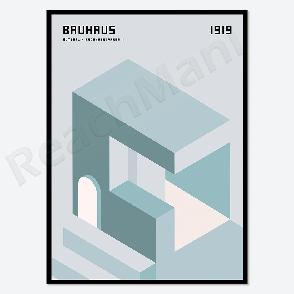 Художественный принт архитектуры Bauhaus | Баухаус Ауард Печать Баухауса Плакат