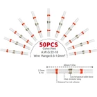 Термоусадочный стыковой водонепроницаемый Соединительный терминал из луженой меди, сварное уплотнение, 26-24 AWG, 10 20  50 UDS.