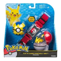 pokemon takara tomy poke ball belt set pvc action figure toys pokemon anime game charizard pikachu figurine