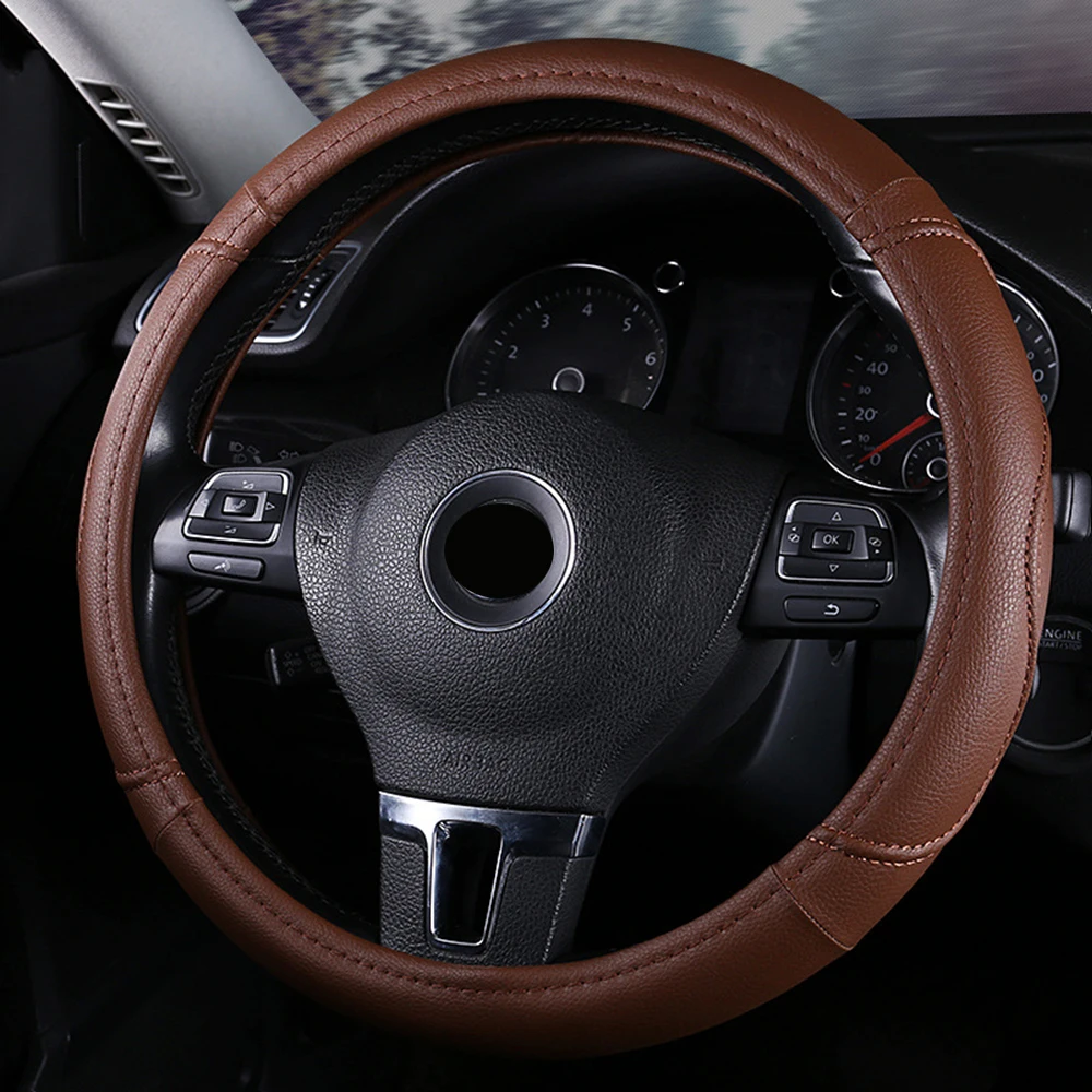 Универсальный чехол на руль для vw tiguan Golf Polo peugeot 208 Kia Morning Suzuki Spacia Wagonr Daihtsu Mira Renault и