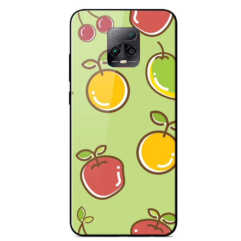 

For RedMi 10X Pro 5G Case Mirror Painted High Quality Tempered glass Shockproof Back Cover For RedMi 10X Pro 5G TPU Frame Cover