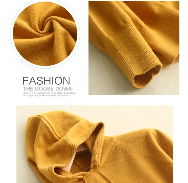 

Womens Sweater With Hat pullovers Korean Style casual warm cashmere sweaters Winter ladies knitting pullovers With Cap ouc658