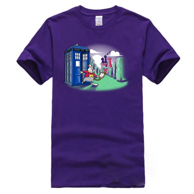 Футболка Dr Who Fast Rabbit Tardis Мужская футболка R2D2 Daleks Machine из чистого хлопка Молодежные