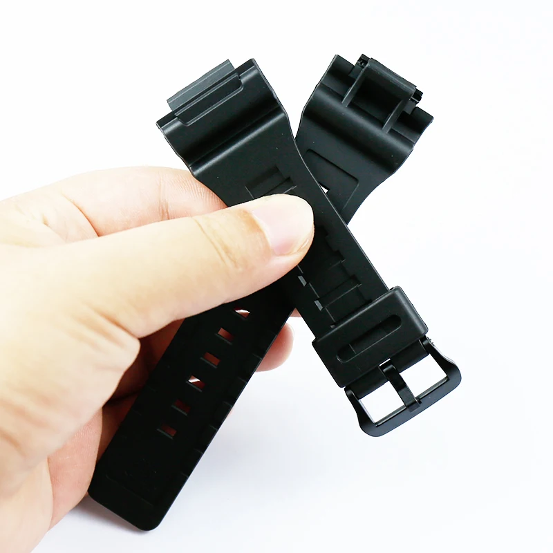 Watch accessories men's resin black strap for Casio AQ-S810W AEQ-110W W-735H ladies sports waterproof strap