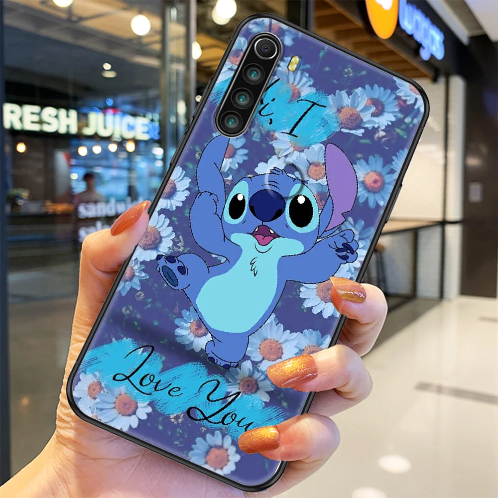 

Cute Stitchs Phone case For Xiaomi Redmi Note 7 7A 8 8T 9 9A 9S 10 K30 Pro Ultra black art shell pretty cover painting back