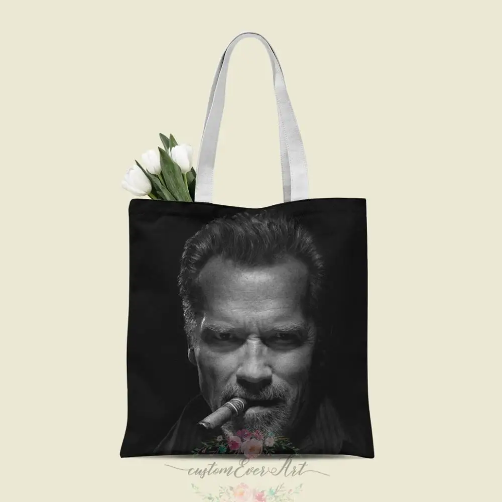 

Arnold Schwarzenegger tote bag custom canvas tote bags for women for teacher Birthday Bags Gift Bag personalized gifts