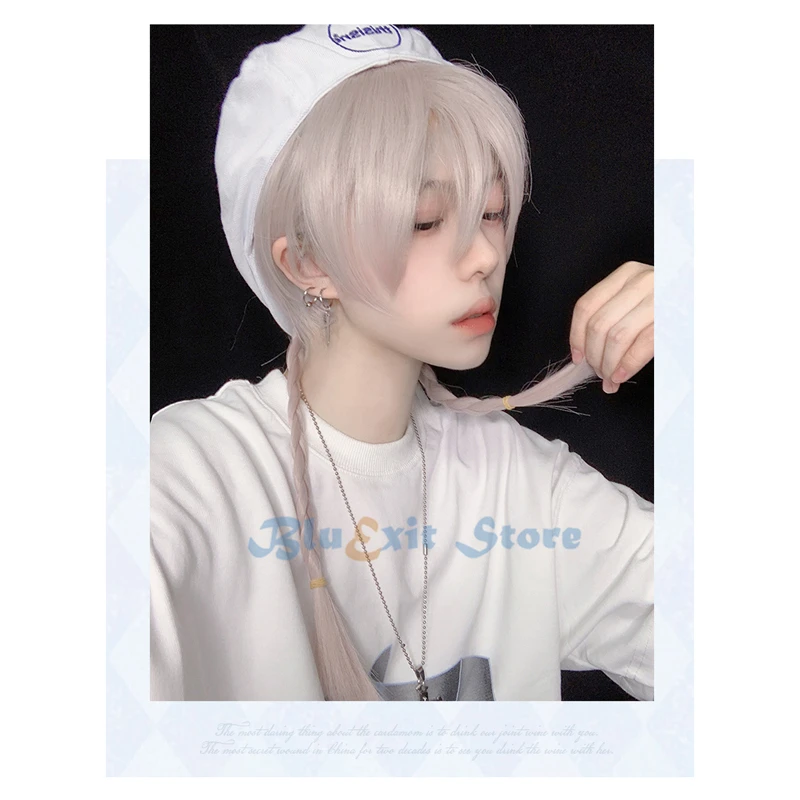 Градиентный крутой бежевый парик в стиле &quotЛолита&quot Харадзюку короткие прямые