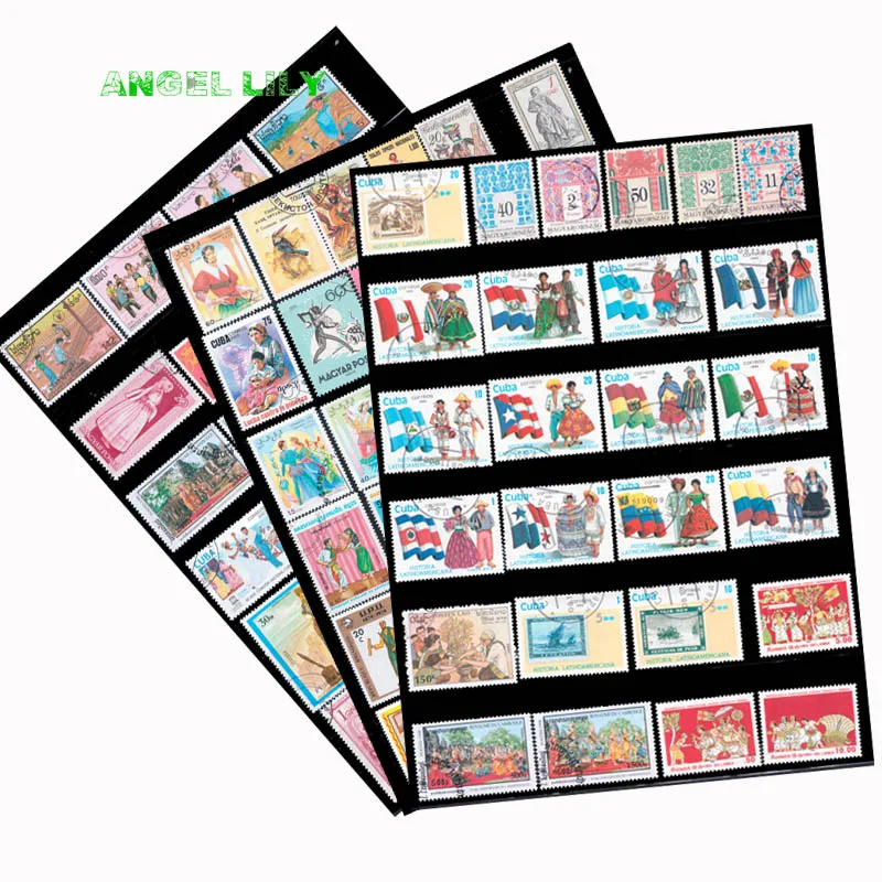 

50 PCS All Different Topic Electric Train Unused Postage Stamps With Post Mark For Collection