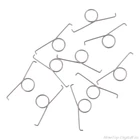 10 шт.компл. PS5 L2 R2 кнопка спуска Пружина металлическая Замена R2 L2 кнопки спуска компонент для PS5 части контроллера J27 21