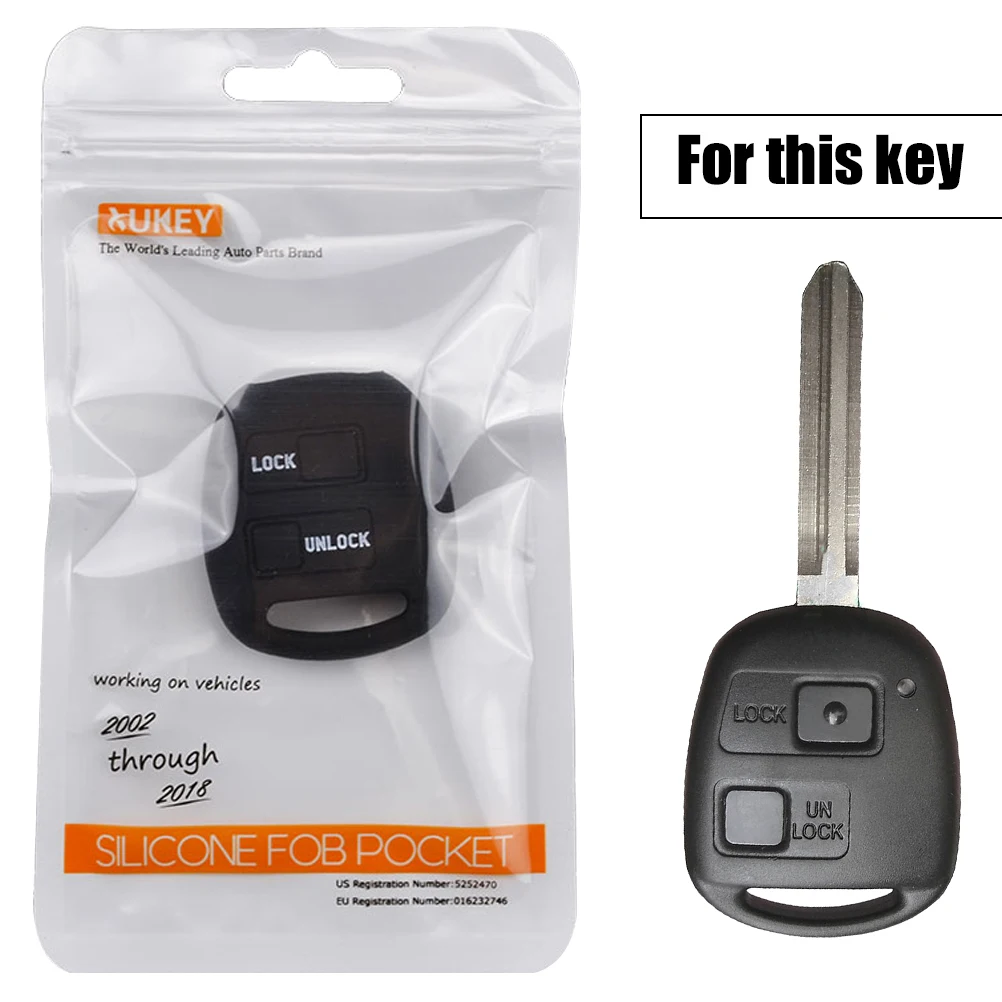 Силиконовый чехол с 2 кнопками Автомобильный Брелок дистанционного управления