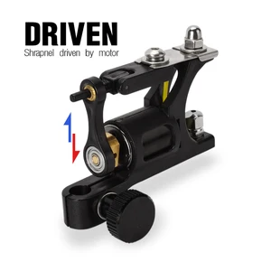 Черная роторная машинка для татуировок, пластиковая машинка для татуировок, растушевка для татуировок, звуковой светильник, длительная работа