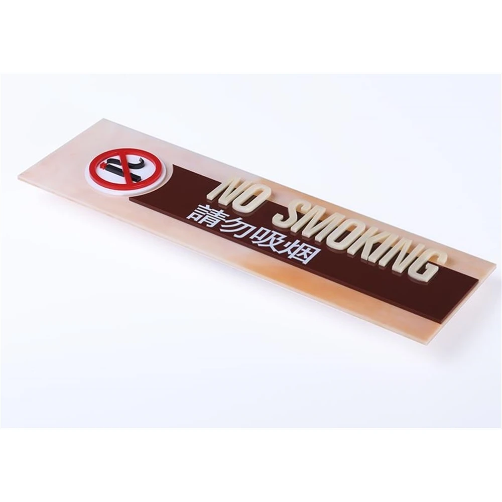 

Smoking Acrylic No Sign Plate Office Department Compartment Warning Signage Customized Letter Logo Icon Signs Board Card Label