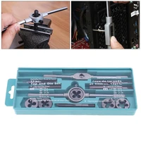 12pcsset multifunction nc screw tap die set external thread cutting tapping hand tool kit with m6 m7 m8 m10 m12 taps