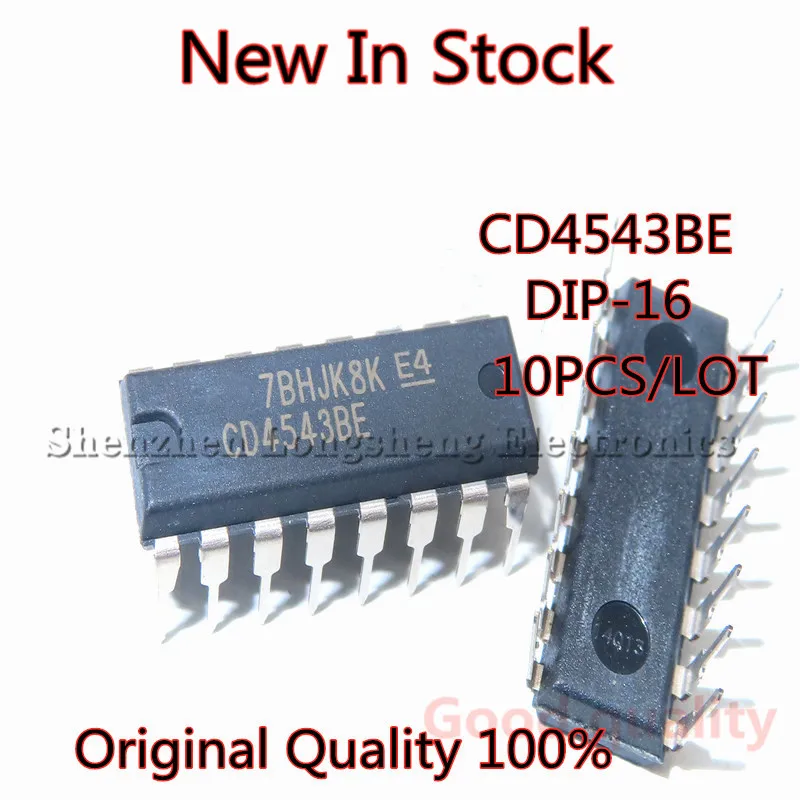 10 шт./лот CD4543BE CD4543 DIP-16, ЖК-декодер, драйвер, CMOS-чип, новая модель, оригинальное качество 100%