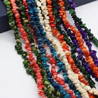 hot selling natural shell color irregular crushed stone shell boutique bead making diy fashion charm necklace bracelet jewelry