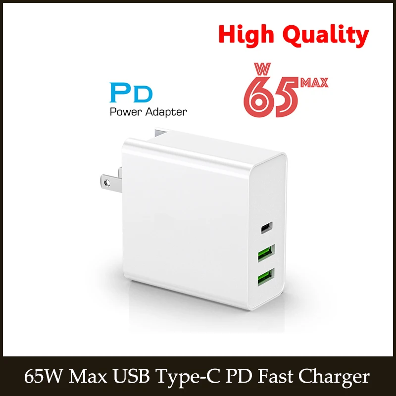 Адаптер питания 65 Вт 1 порт PD60W QC3.0 зарядное устройство для ноутбуков MacBook Pro Air iPad 2