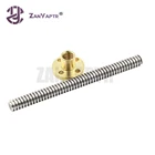 Свинцовый 2 мм THSL-300-8D 200250300350400500 мм для пальцев, искусственные бриллианты, Т-образный шаговый двигатель Трапецеидальный направляющий винт 8 мм с Медь гайка для 3D-принтеры