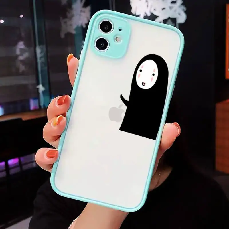 

Japan cartoon Totoro Spirited Away Phone Cases matte transparent For iphone 7 8 11 12 plus mini x xs xr pro max cover