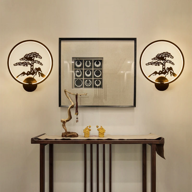 Китайская японская винтажная настенная лампа железная Классическая птица ангел