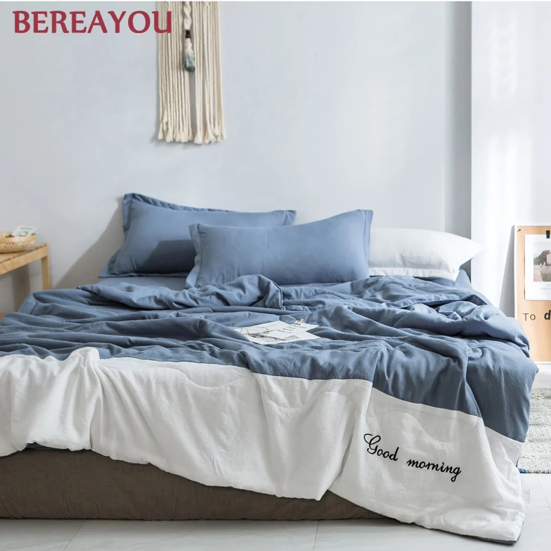 Одеяло из промытого хлопка s одеяло тонкое летнее покрывало полный размер