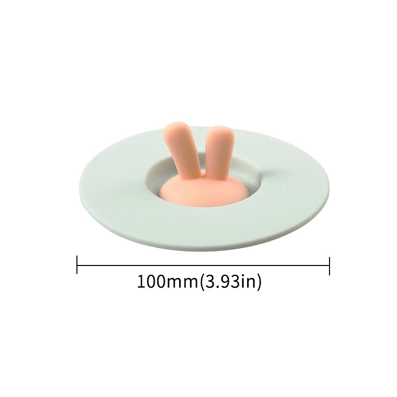 

Silicone Cup Lids Cute Bunny Ear Anti-Dust Airtight Tea Coffee Mug Cover Household Sealed Leak-Proof Cup Lid