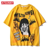 atsunny 2021 spring summer anime girl t shirt men harajuku t shirt cotton fashion print tee tops