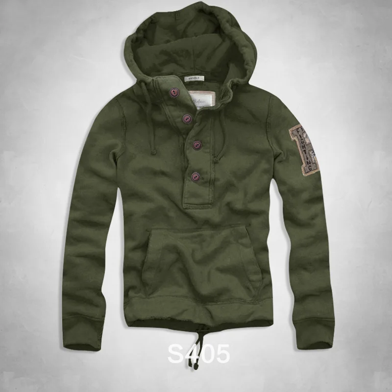 S405 army green Модная женская/Мужская спортивная одежда с длинными рукавами и капюшоном, уличная спортивная одежда, популярный модный бренд - Цвет: S405 army green