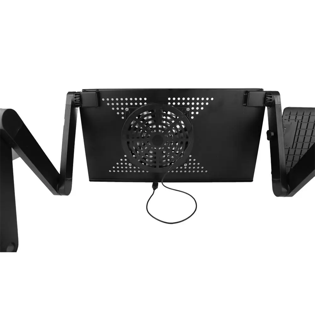 Portable Foldable Adjustable Laptop Table Folding Ergonomic Design Stand Cooling Fan Notebook Desk With Mouse Pad For Sofa Bed | Автомобили