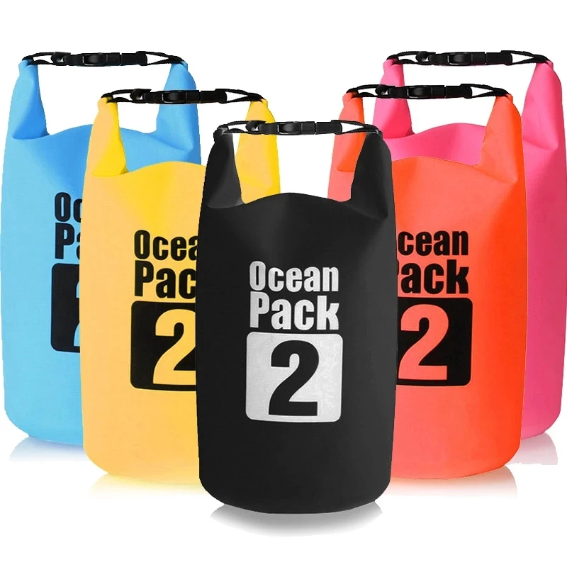 

PVC Waterproof Bag 2L Outdoor swimming Bag Diving Compression Storage Dry Bag For Man Women Kayaking backpack