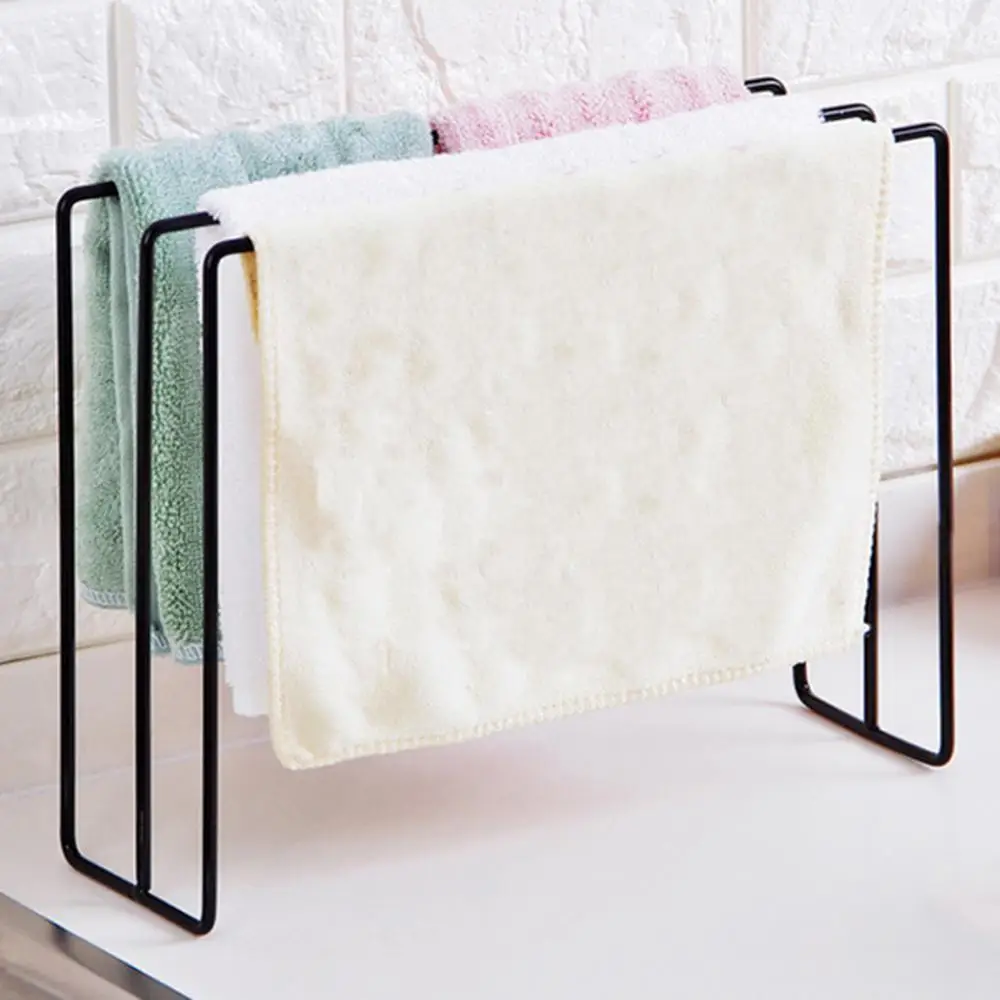 

Storage Rack Iron Dish Cloth Storage Rack Scouring Pad Drain Holder Bathroom Kitchen Stands Storage Rack