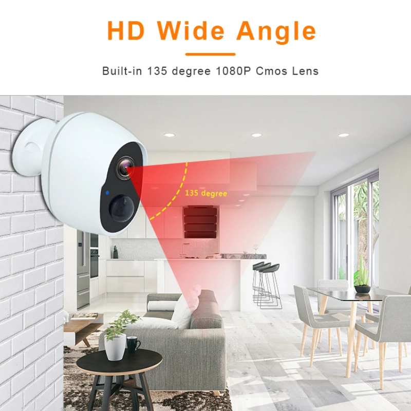 IP-камера наружная беспроводная с Wi-Fi и ИК-датчиком 1080P | Безопасность защита