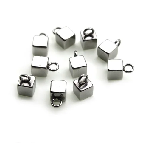 Золотистые квадратные шармы из нержавеющей стали 20 шт