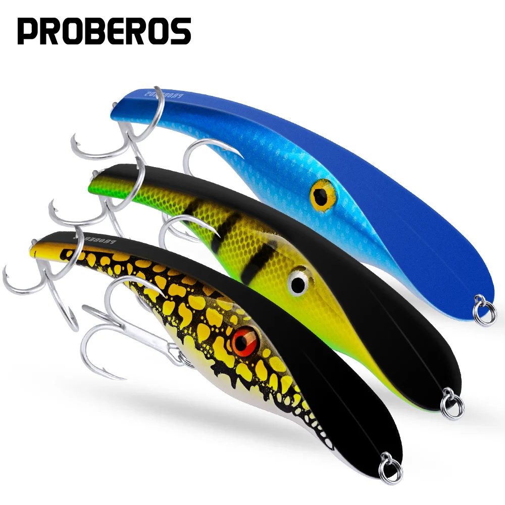 PROBEROS 8 шт./лот топовая рыболовная приманка 5,5 дюйма-14 см/1,467 унции-37,27 г рыболовные снасти 8 цветов с крючком 2/0 # рыболовные приманки