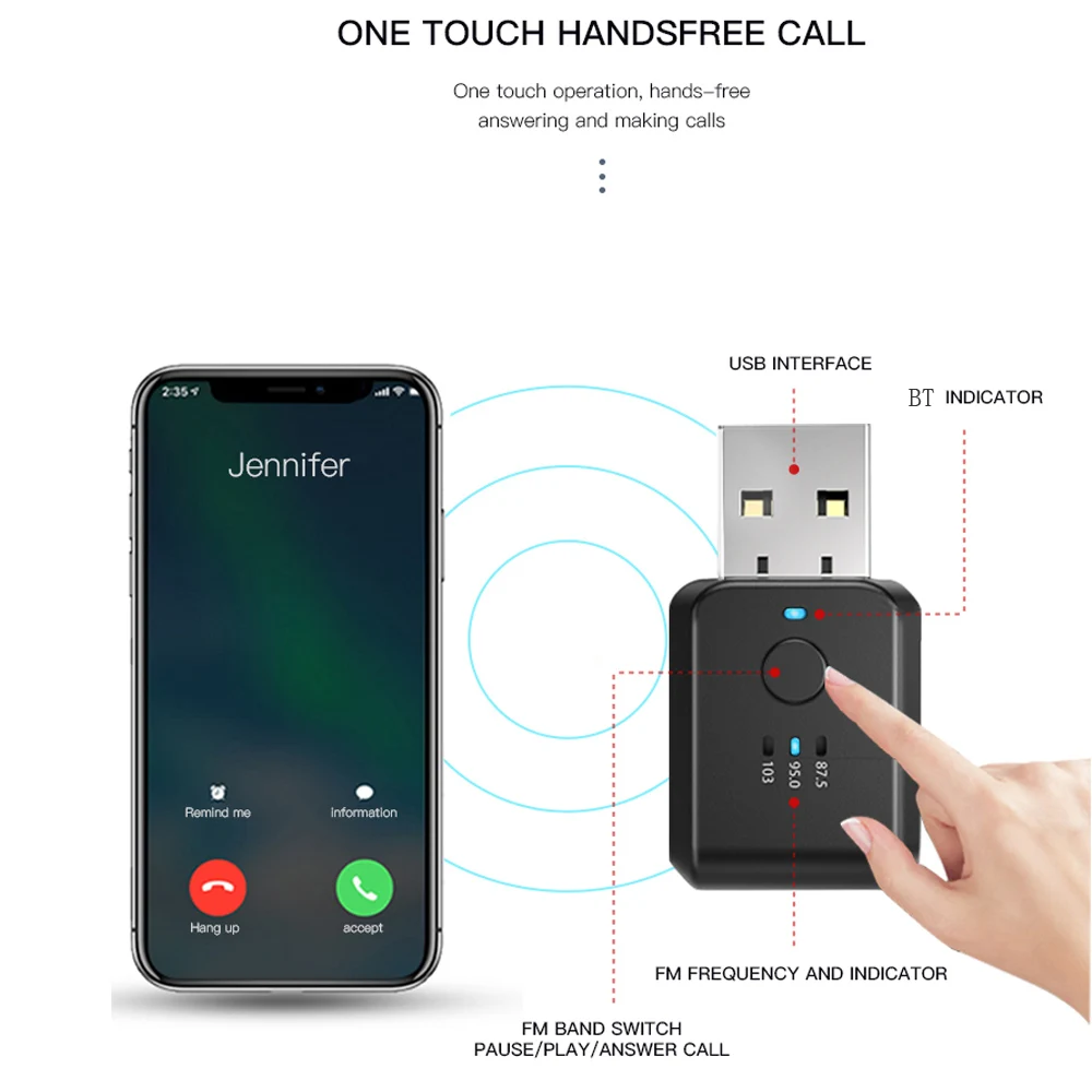 FM-трансмиттер автомобильный с поддержкой Bluetooth 5 1 и MP3 | Автомобили мотоциклы