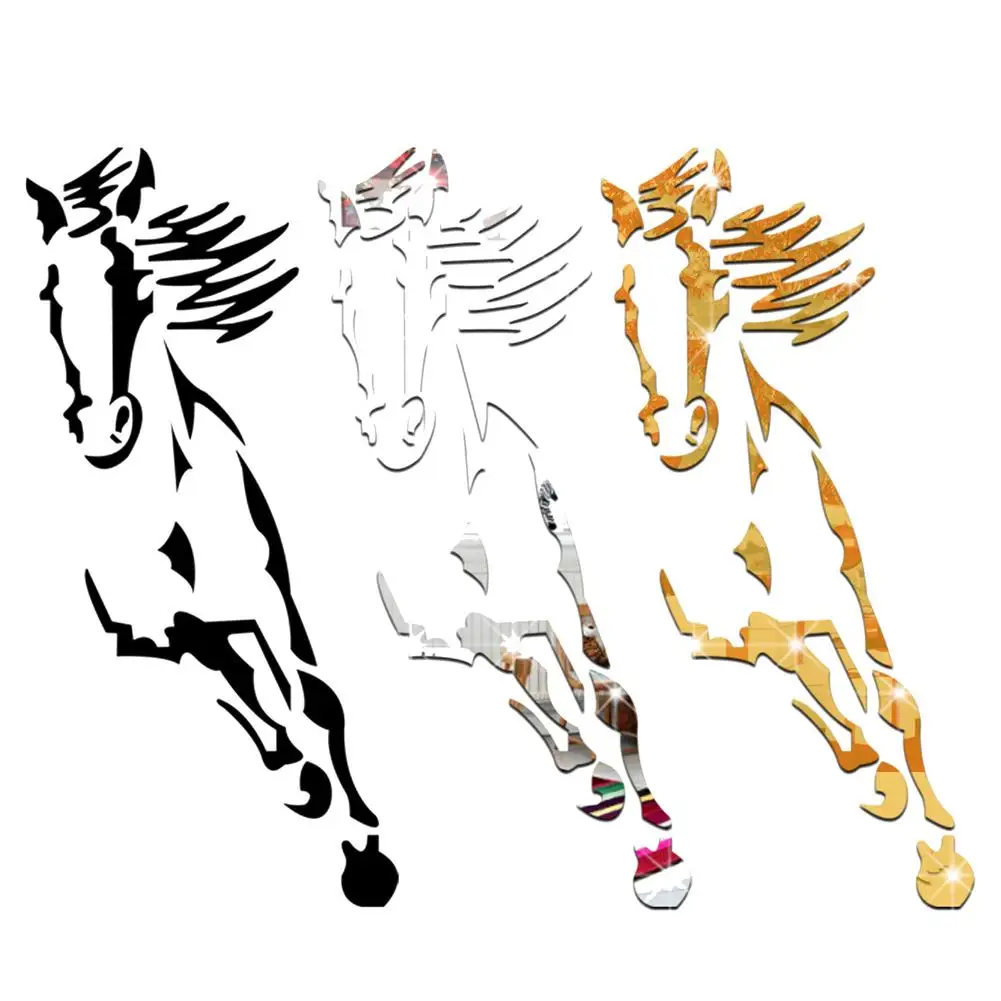 Креативные Стильные наклейки на стену лошадь настенные для детской комнаты