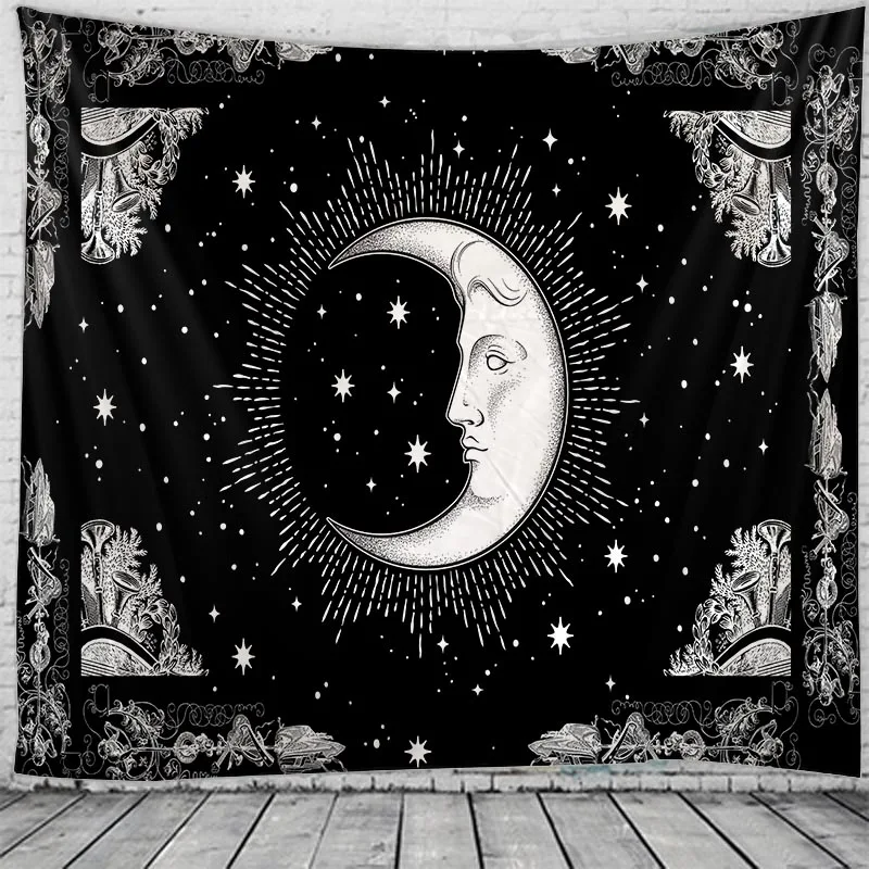 Гобелен с луной индийская мандала гобелен настенная ткань йога хиппи хорошее