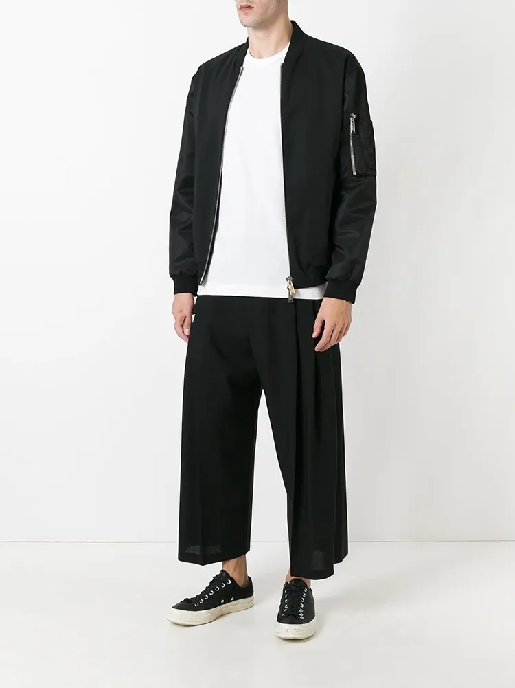 New Men's Clothing Fashion stylist GD fold of slacks and broad-leg trousers plus size singer costumes |
