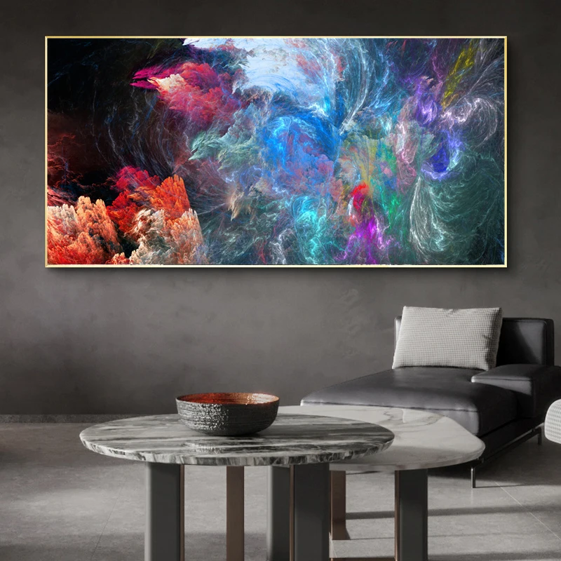 

Abstract Colorful Clouds Canvas Painting Modern Poster and Prints Wall Art Pictures for Living Room Home Bedroom Decoration