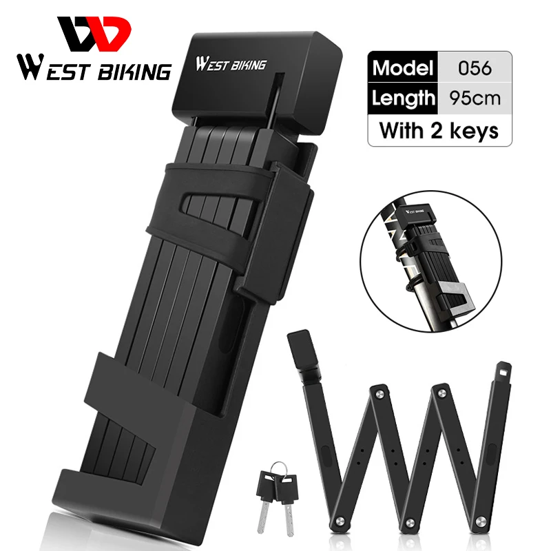 

Замки для велосипеда, складной Противоугонный замок для горного и шоссейного велосипеда, электрического велосипеда, скутера, мотоцикла, толстый стальной замок с цепью