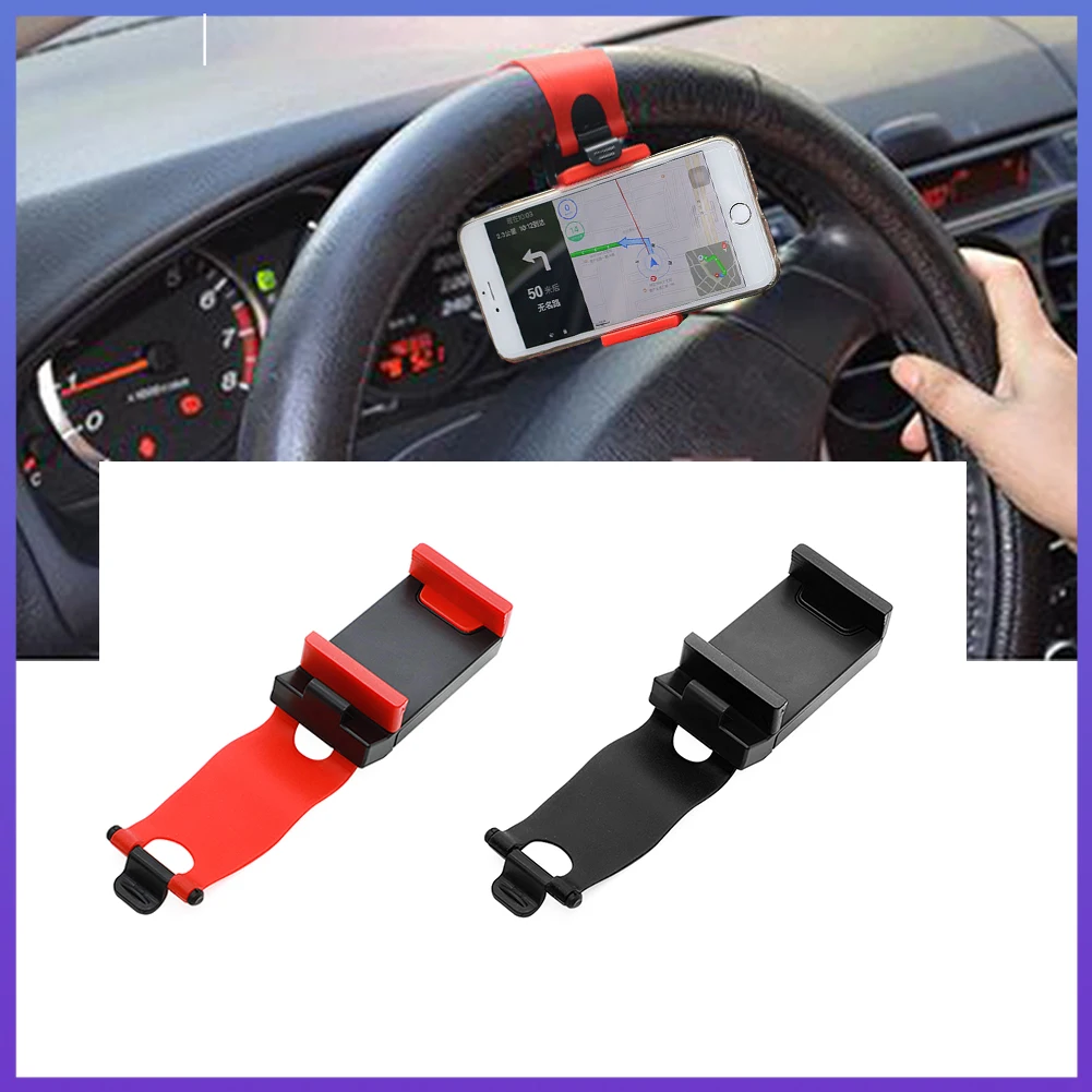 

Universal Car Steering Wheel Clip Holder For Iphone 5 6 7 Plus Huawei Samsung Xiaomi Mobile Phone GPS Car Phone Stand Mount
