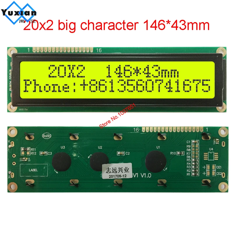 Большой большой 2002 ЖК дисплей модуль 146*43 мм вместо WH2002M PC2002 L SBS02002C0 AXSC202C|Экраны| |