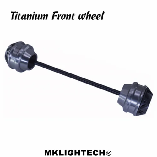 Mklighttech CNC Модифицированная Передняя и задняя вилка для мотоцикла, осевые ползунки, Защитная крышка для DUCATI Multistrada 620 2003-2006 - Цвет: Titanium front wheel