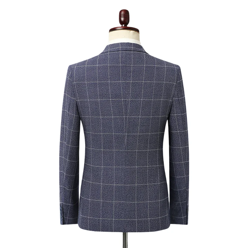 Брендовый мужской Клетчатый Блейзер костюм весна-осень 2020 деловой пиджак