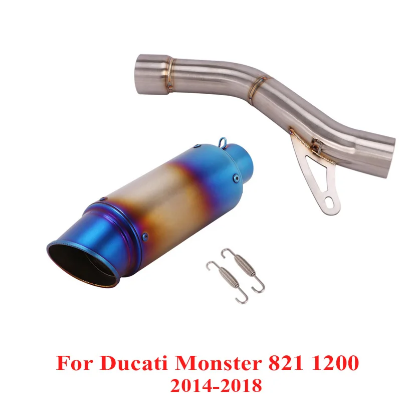 

Мотоциклетная выхлопная система наконечник глушителя Escape Tail соединение трубы средней длины для Ducati Monster 821 1200 2014-2018
